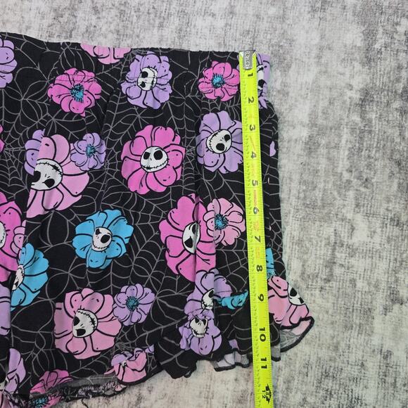 Disney Sleepwear Shorts Womens Large Jack Skellington Pastel Floral Halloween - Picture 6 of 9